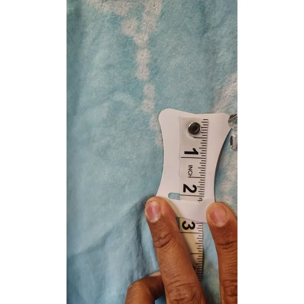 Chadwicks Bohemian Ombré Maxi Skirt Sequin & Mirror Embroidery Blue Turquoise 12